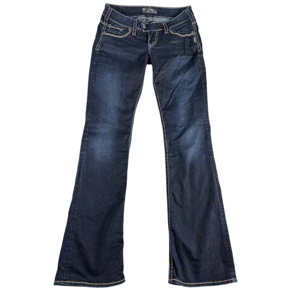 Silver Jeans Co Tuesday Slim Fit Bootcut Womens 28x33 Blue Denim Low Rise Y2K